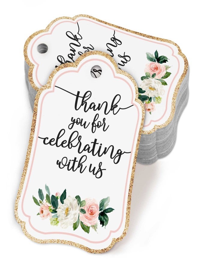 Inkdotpot بطاقات شكر لحفل استقبال المولودة من إنكدوتبوت - بطاقات هدايا ورقية معلقة، بتصميم يونيكورن، مجموعة حفلات استقبال المولودة - عبوة من 50 بطاقة - Image 1